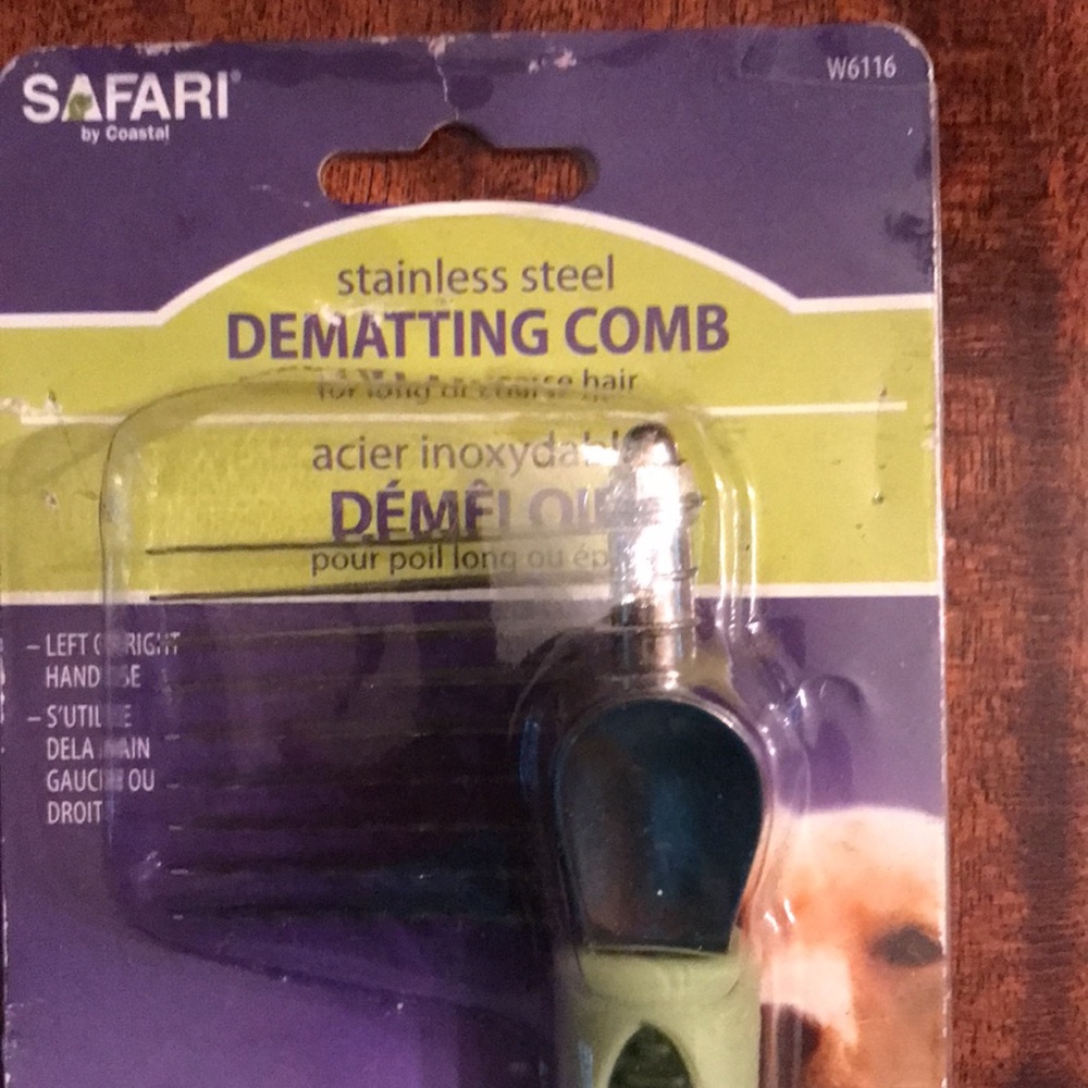 Dematting Comb- Stainless Steel by Safari